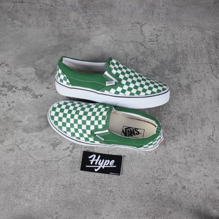 Vans Slip-On Checkerboard Green White
