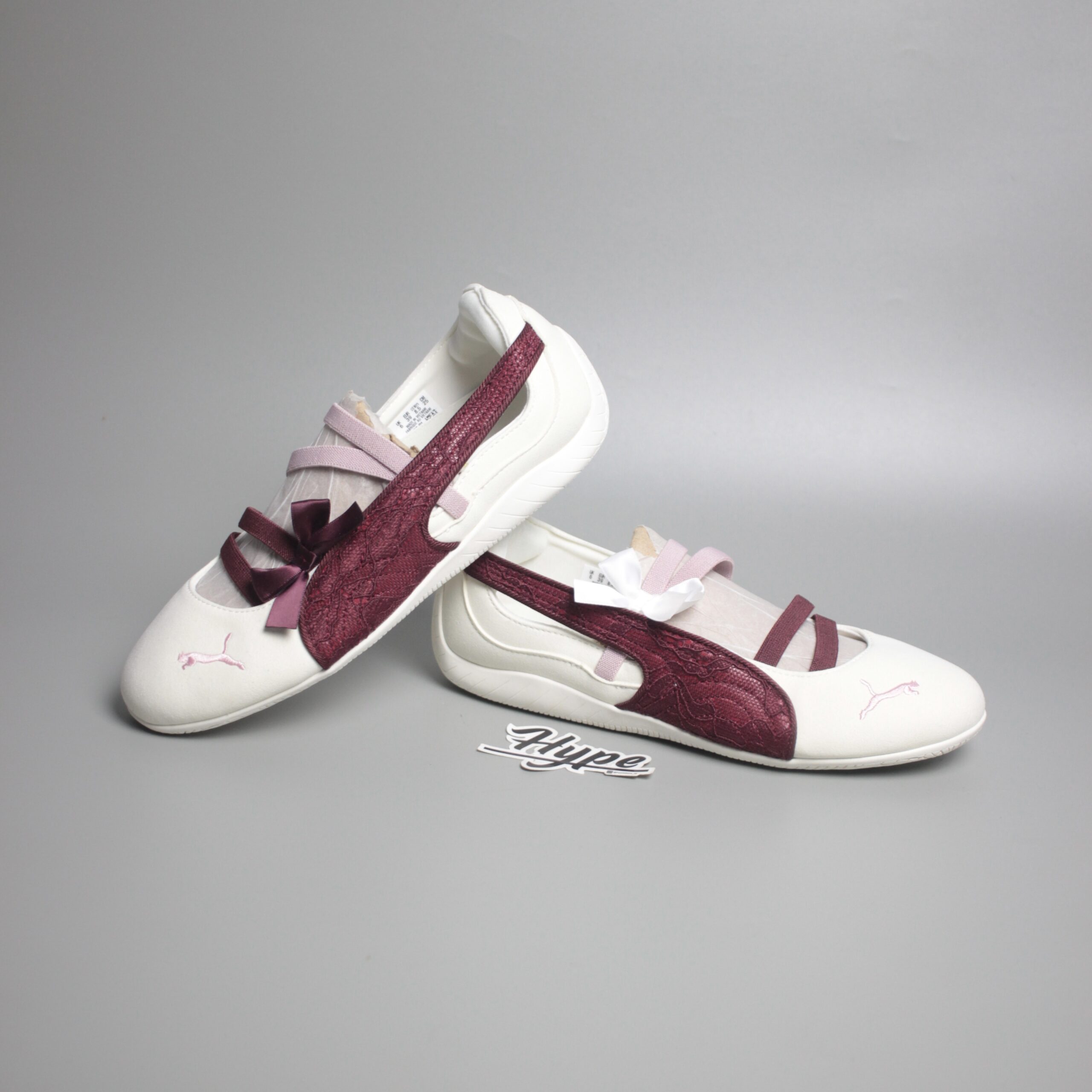 Puma Speedcat Ballet Lace Ivory Ruby Maroon Puma Speedcat Ballet Lace Ivory Ruby Maroon - Image 1