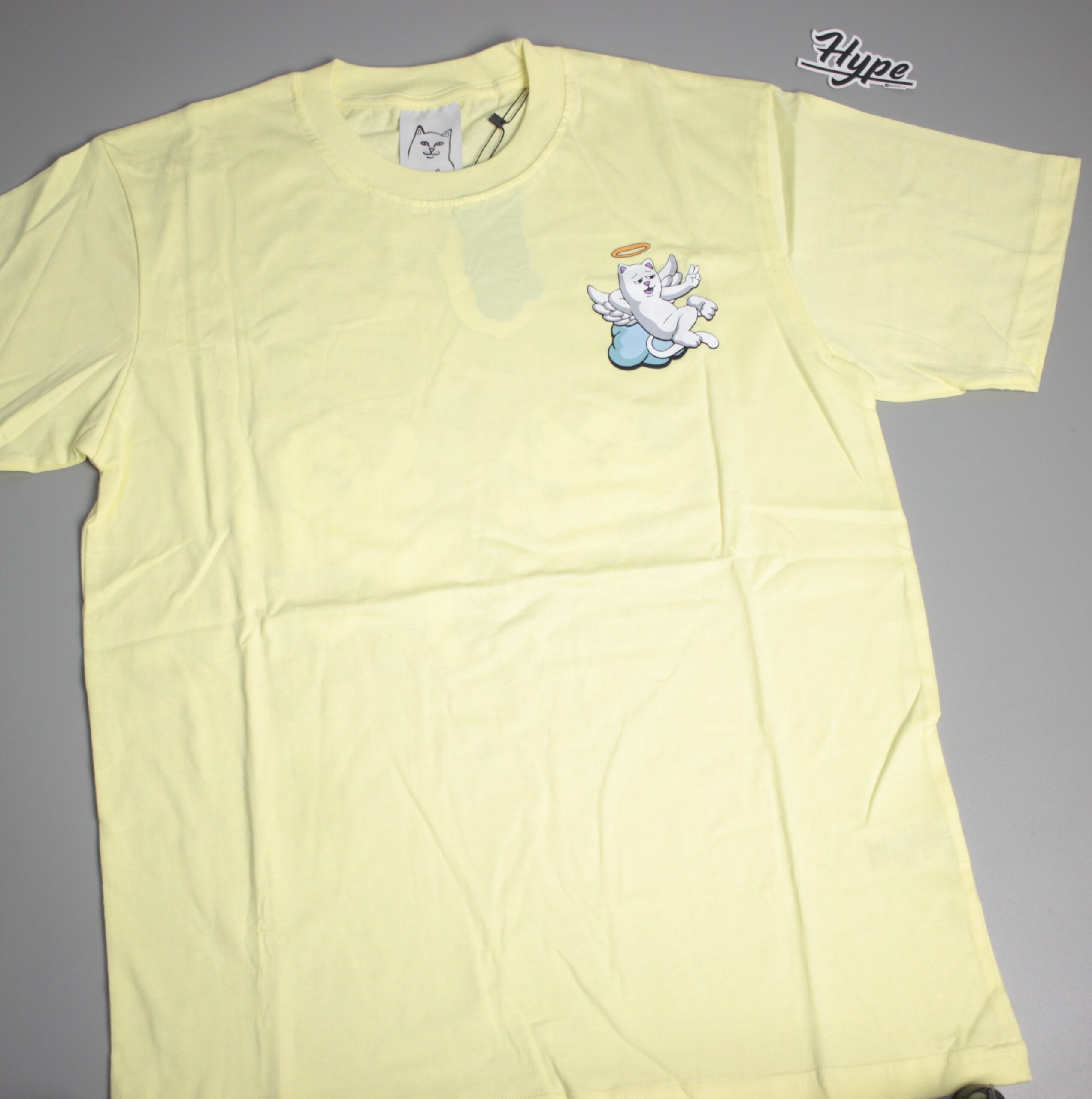RipNDip In The Clouds Tees Light Yellow RipNDip In The Clouds Tees Light Yellow - Image 1