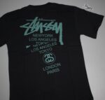 Stussy World Tour Tees Black Green - Image 2