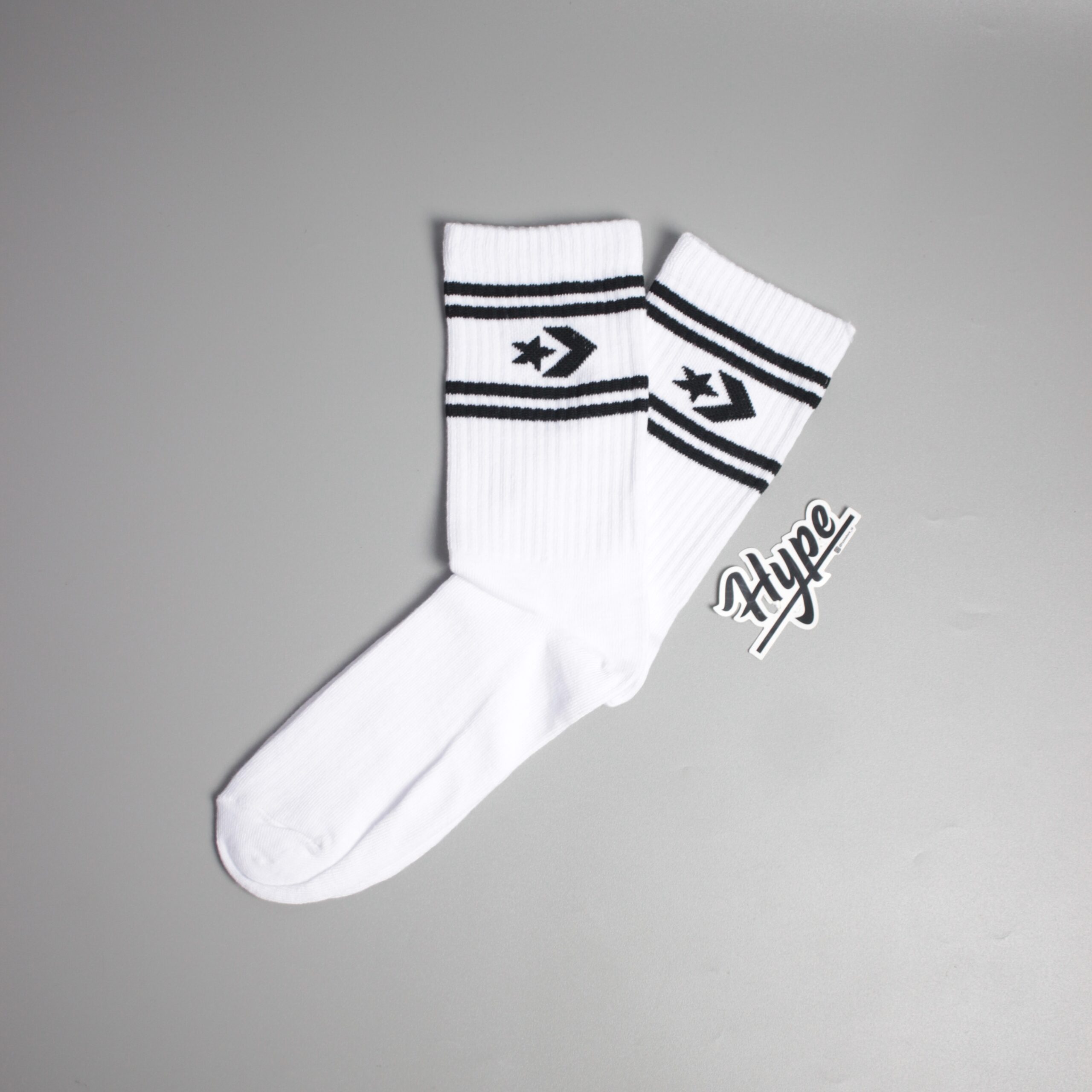 Kaos Kaki Converse Garis Panjang White Kaos Kaki Converse Garis Panjang White - Image 1