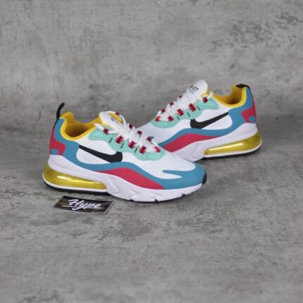Nike Air Max 270 React Bauhaus White Yellow Blue