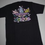Adidas Pattern Trefoil Logo Tees Black - Image 2