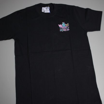 Adidas Pattern Trefoil Logo Tees Black