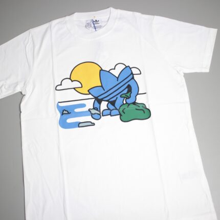 Adidas Playful Trefoil Tees White