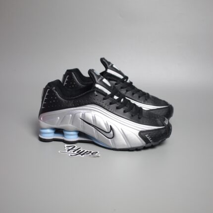 Nike Shox R4 Metallic Silver Psychic Blue